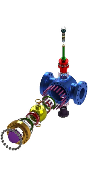 Кран трёхходовой